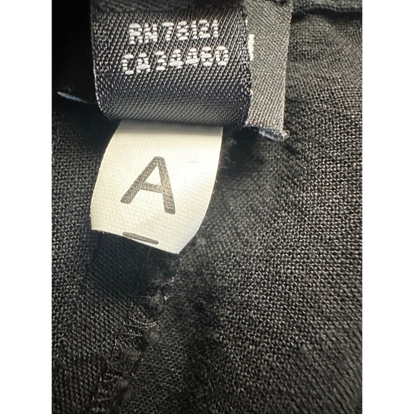 Eileen Fisher Black Linen Blend Wide Leg Crop Pants Sz L 30x23.5 Luxury Capsule - Picture 13 of 16